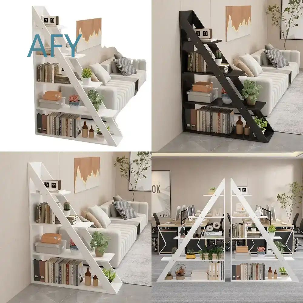 Room Divider Bamboo - Eenvoudige moderne boekenkast van vloer tot