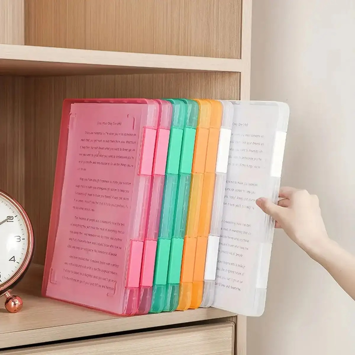 Binder Storage Box - 1 st meerlaagse draagbare bestandsdoos waterdichte
