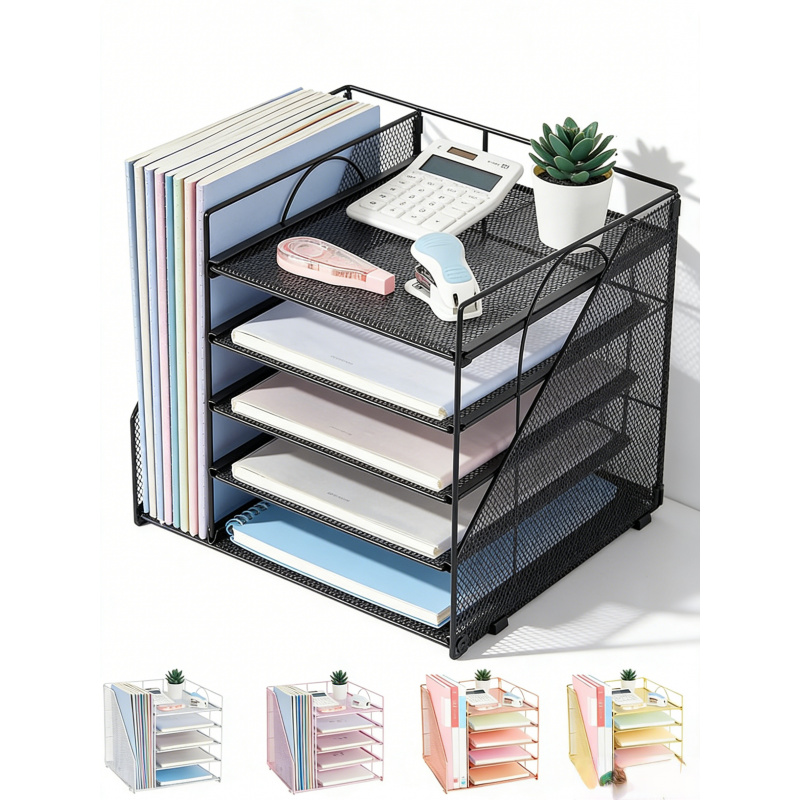 Binder Storage Box - 5-laags papieren archiefrek Office Desktop Document