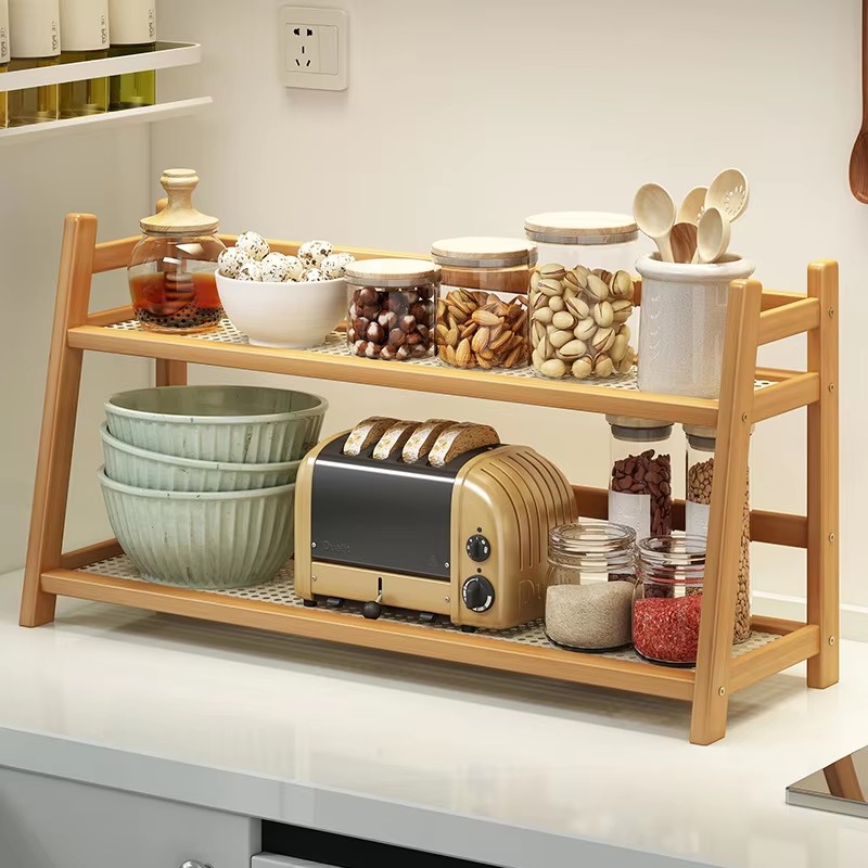 Room Divider Bamboo - 2-laags Spice Caddy Plank Bamboe Keuken