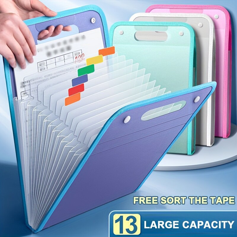 Binder Storage Box - 13 Pocket Bestandsmappen Portable A4 Letter