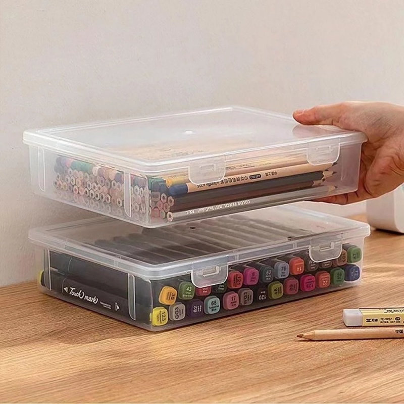 Binder Storage Box - Nieuwe plastic documentenorganizer Georganiseerde doorzichtige opbergdoos