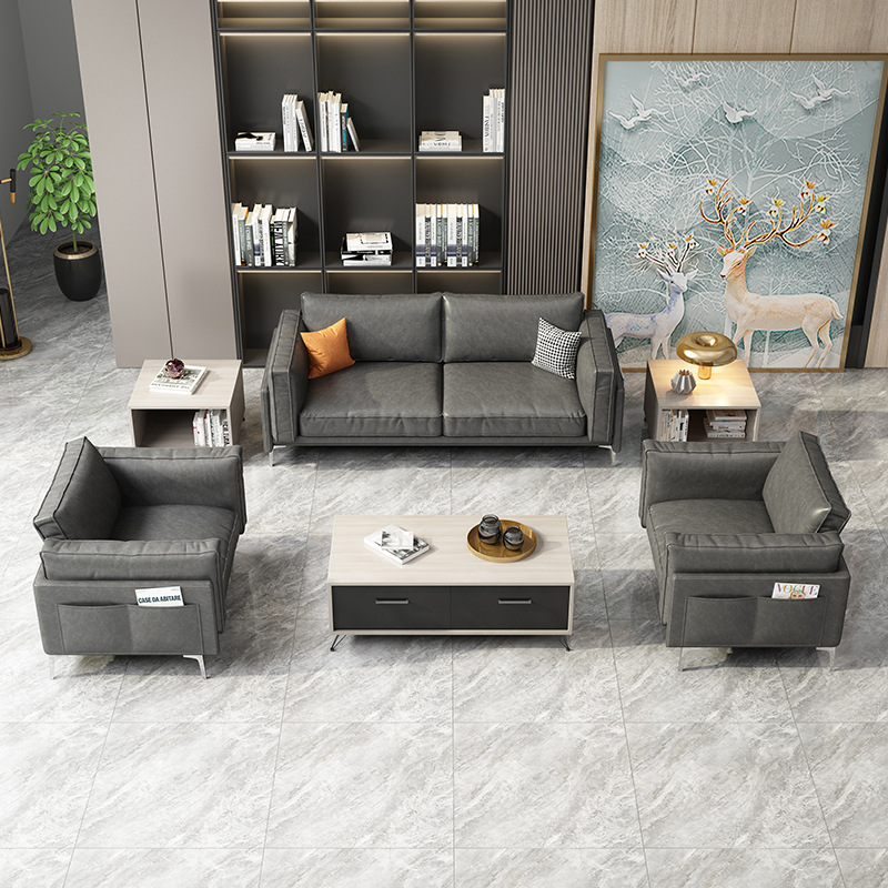 Office Furniture For Sale - Moderne, eenvoudige kantoorbank- en salontafelcombinatie van