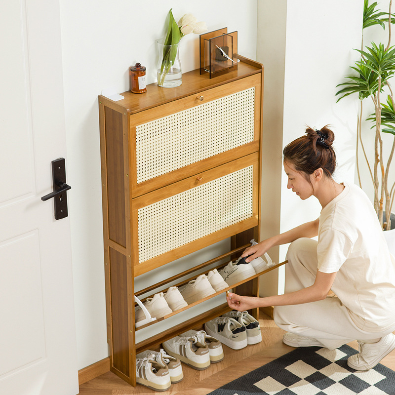 Houten schoenenkast voor huish - Room Divider Bamboo recensie en prijs
