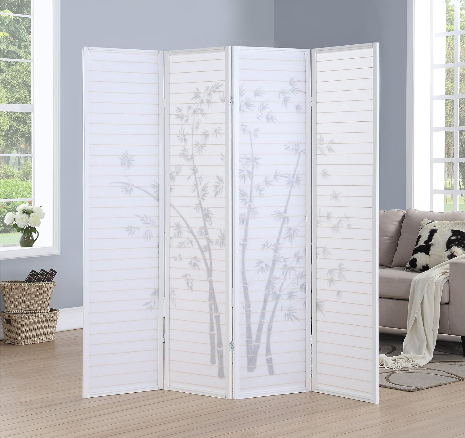 4-delige bamboe print kamerver - Room Divider Bamboo recensie en prijs