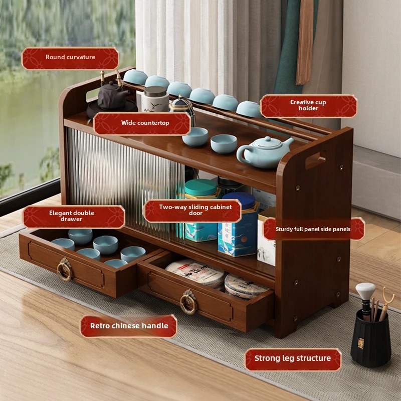 Desktop Theeservies Displayrek - Room Divider Bamboo recensie en prijs