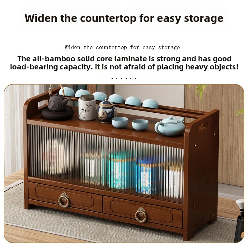 Desktop Theeservies Displayrek - Room Divider Bamboo recensie en prijs