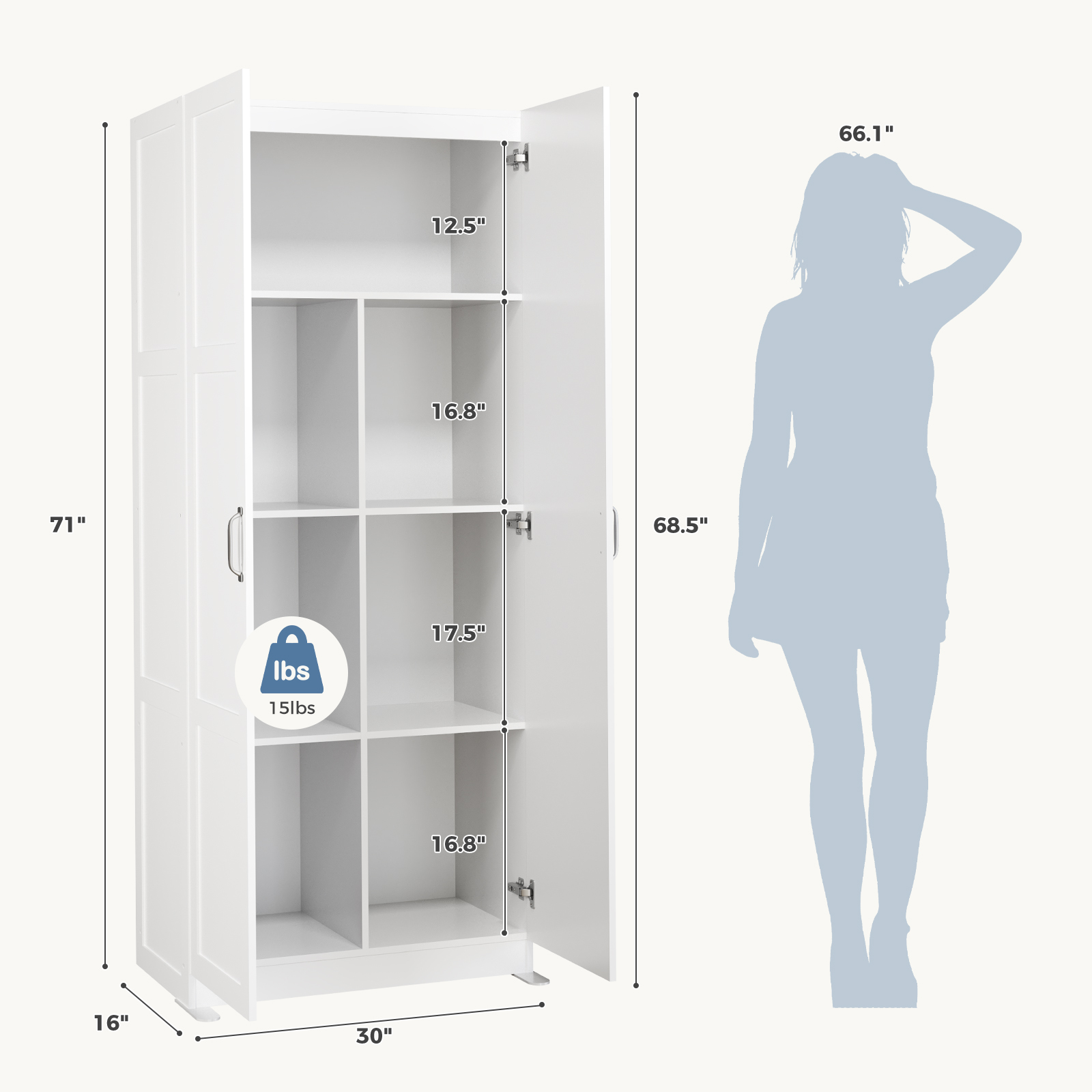 JHK 71IN Houten Woonkamer Opbe - Office Furniture For Sale recensie en prijs