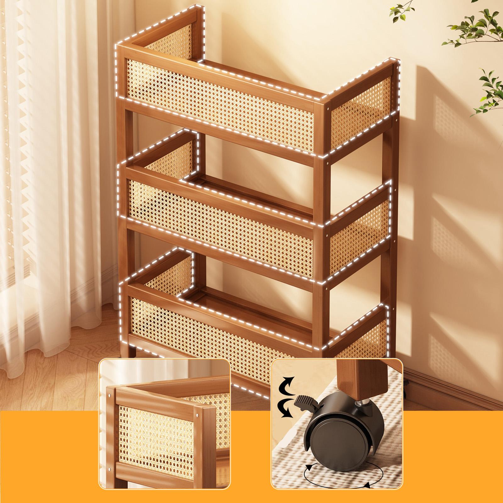3-laags rollende opbergwagen m - Room Divider Bamboo recensie en prijs