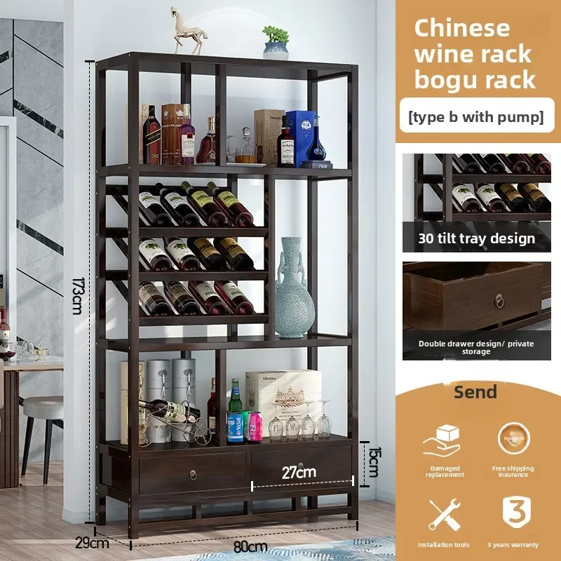 Huisraad Rode Wijn Displaykast - Room Divider Bamboo recensie en prijs