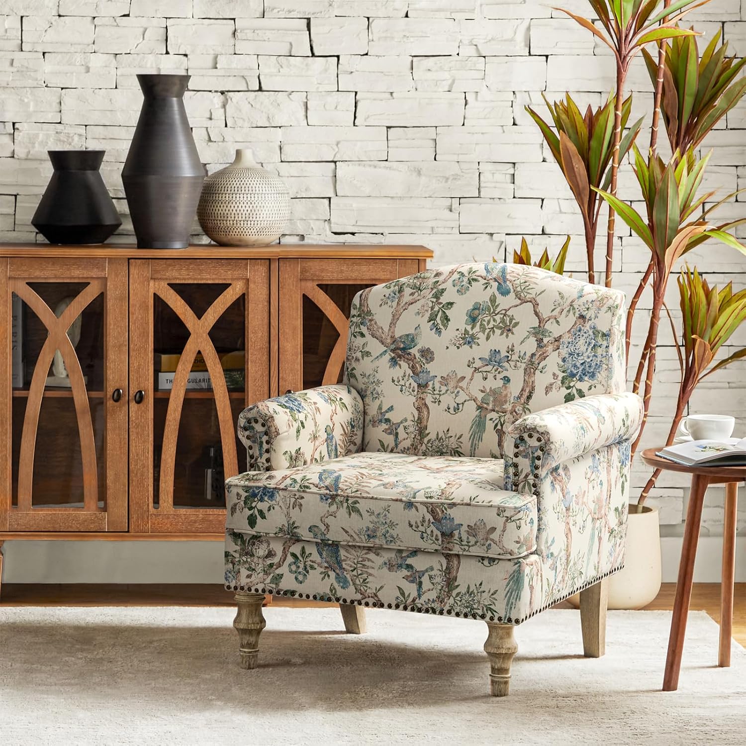 # Bloemenbeklede fauteuil met  - Office Furniture For Sale recensie en prijs