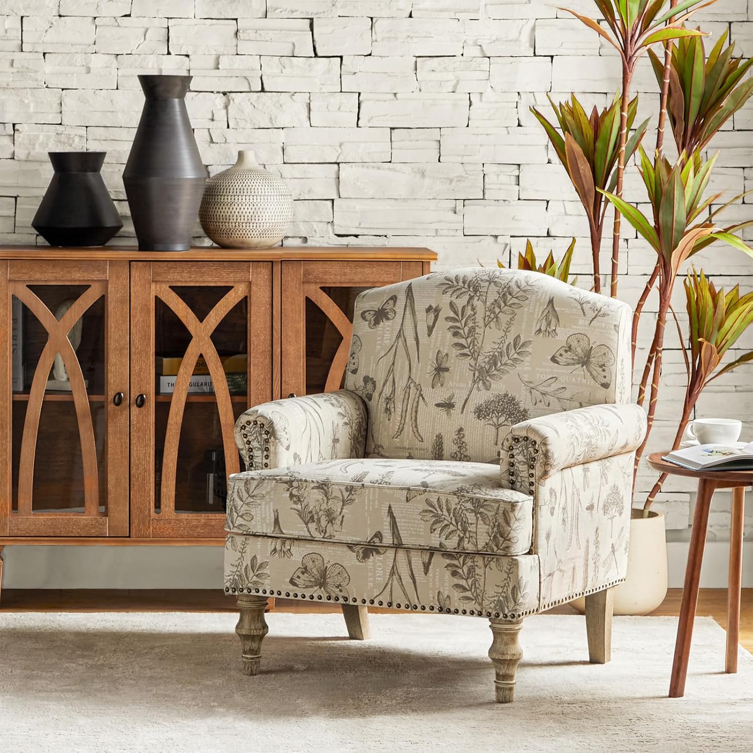 # Bloemenbeklede fauteuil met  - Office Furniture For Sale recensie en prijs